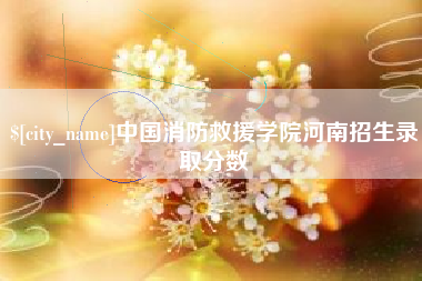 宜阳中国消防救援学院河南招生录取分数