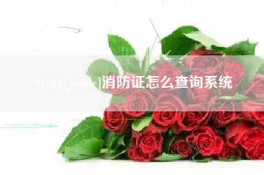 宜阳消防证怎么查询系统