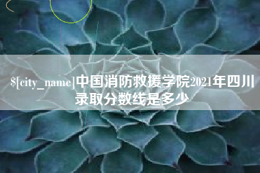 宜阳中国消防救援学院2021年四川录取分数线是多少