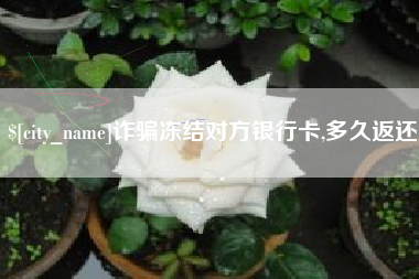 宜阳诈骗冻结对方银行卡,多久返还