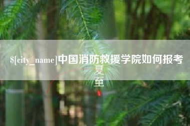 宜阳中国消防救援学院如何报考