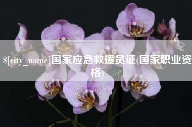 宜阳国家应急救援员证(国家职业资格)