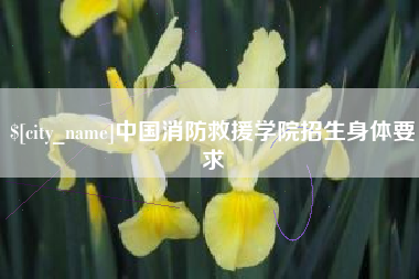 宜阳中国消防救援学院招生身体要求