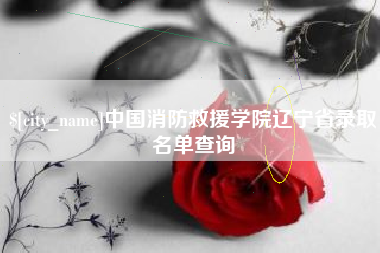 宜阳中国消防救援学院辽宁省录取名单查询