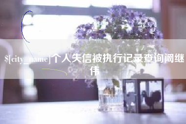 宜阳个人失信被执行记录查询阚继伟