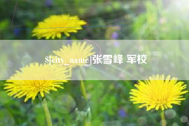 宜阳张雪峰 军校