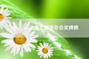 宜阳第七届亚冬会奖牌榜