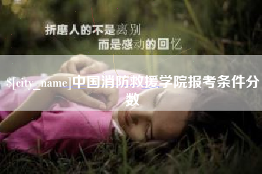 宜阳中国消防救援学院报考条件分数