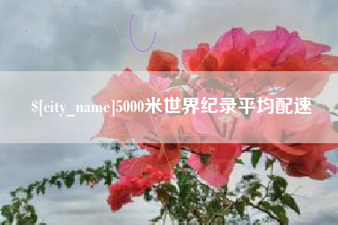 宜阳5000米世界纪录平均配速