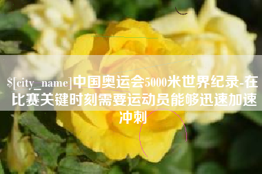 宜阳中国奥运会5000米世界纪录-在比赛关键时刻需要运动员能够迅速加速冲刺