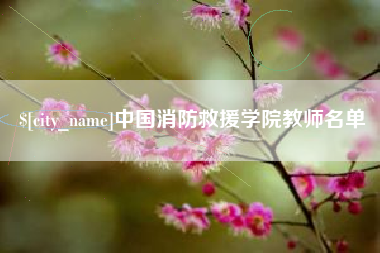 宜阳中国消防救援学院教师名单