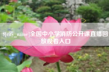 宜阳全国中小学消防公开课直播回放观看入口
