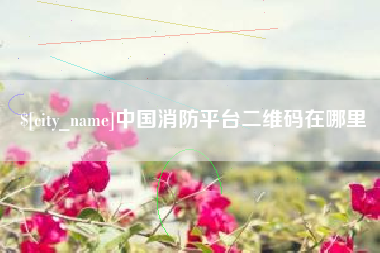 宜阳中国消防平台二维码在哪里