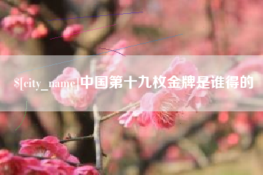 宜阳中国第十九枚金牌是谁得的