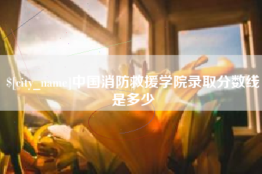 宜阳中国消防救援学院录取分数线是多少