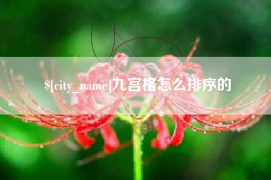 宜阳九宫格怎么排序的