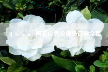 宜阳国家应急救援员证含金量