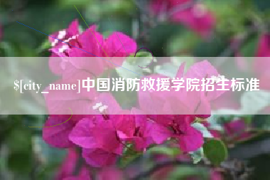 宜阳中国消防救援学院招生标准