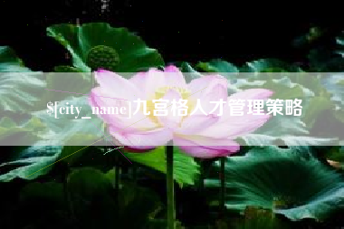 宜阳九宫格人才管理策略