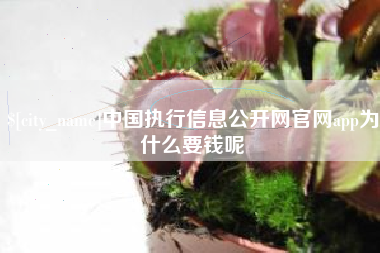 宜阳中国执行信息公开网官网app为什么要钱呢