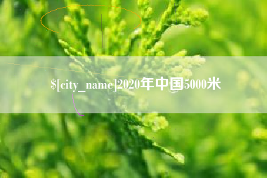 宜阳2020年中国5000米