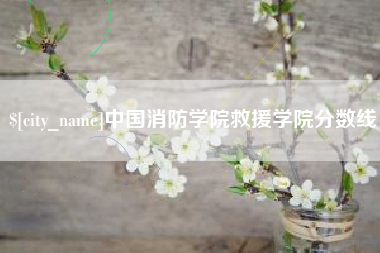 宜阳中国消防学院救援学院分数线