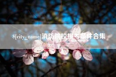 宜阳消防院校报考条件合集